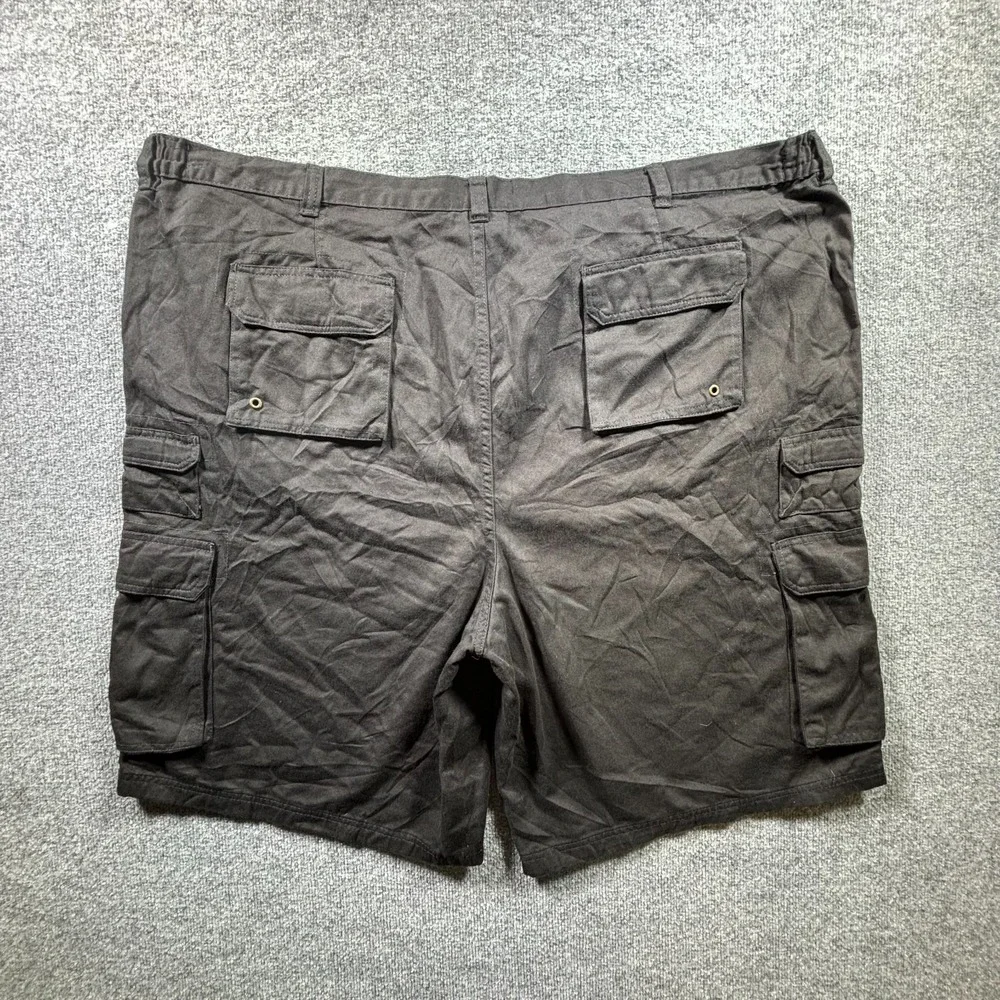 Boulder Creek Cargo Shorts Mens 56 Big Dark Gray Cotton Multi-Pocket Flat Front